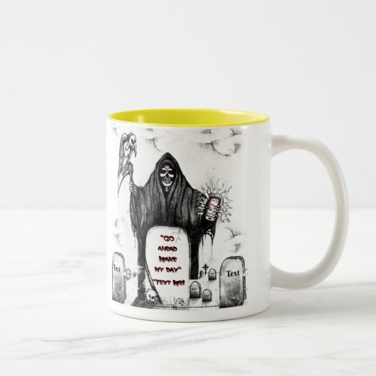Die grimmige Sensenmann-Sammlung durch ClarkUlysse Zweifarbige Tasse (Rechts)