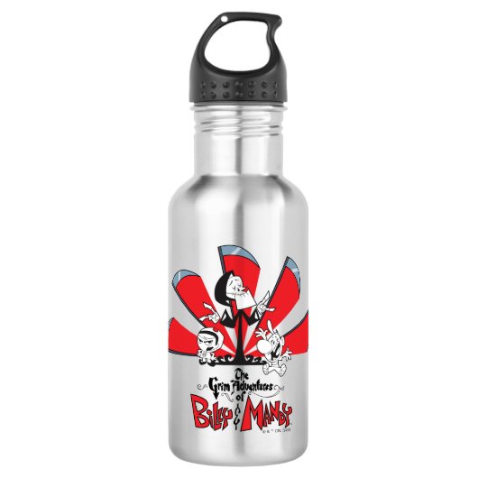 Die grimmigen Abenteuer von Billy & Mandy Scythes  Edelstahlflasche (Vorderseite)