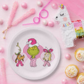 Die Grinch-Crew im rosa Valentinsporträt Pappteller (Party)