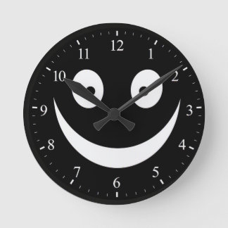 Die grinsende Leeren-Horror-Wanduhr Runde Wanduhr