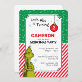 Die grinsenrote und grüne Schneeflocke zum 3. Gebu (Vorne/Hinten)