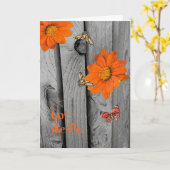 Die Grippe-Get Well-Card mit Orange Daisies got Karte (Gelbe Blume)
