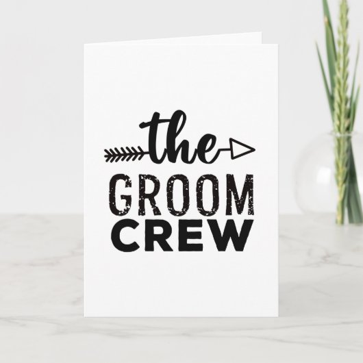 Die Groom-Crew Karte (Vorderseite)