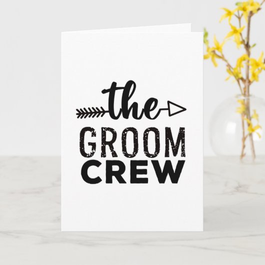Die Groom-Crew Karte (Gelbe Blume)