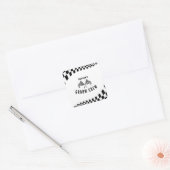 Die Groom Crew Quadratischer Aufkleber (Umschlag)