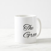 Die Groom Elegant Black Script schreiben Hochzeit  Kaffeetasse (VorderseiteRechts)