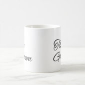 Die Groom Elegant Black Script schreiben Hochzeit  Kaffeetasse (Mittel)