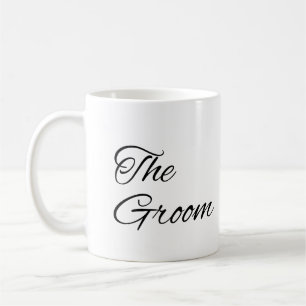 Die Groom Elegant Black Script schreiben Hochzeit Kaffeetasse