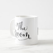 Die Groom Elegant Black Script schreiben Hochzeit Kaffeetasse (Vorderseite Links)