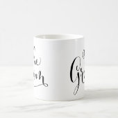 Die Groom Elegant Black Script schreiben Hochzeit Kaffeetasse (Mittel)