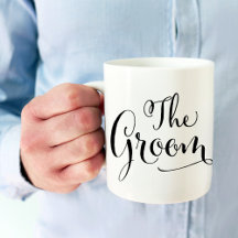 Die Groom Elegant Black Script schreiben Hochzeit