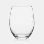 Die Groom Elegant Black Script Typografie Weinglas Ohne Stiel (Rechts)