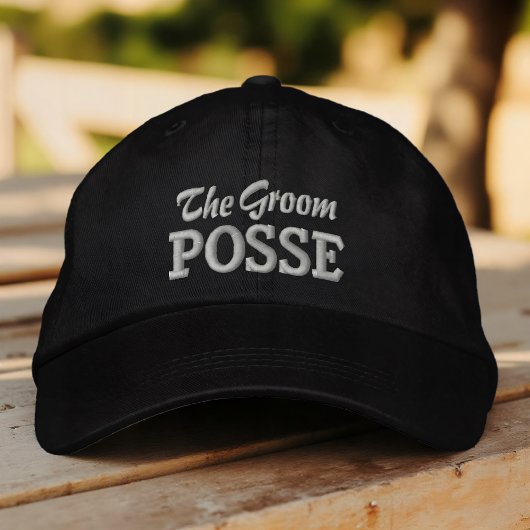 Die Groom Posse Moderne einfache Typografie Hochze Bestickte Baseballkappe