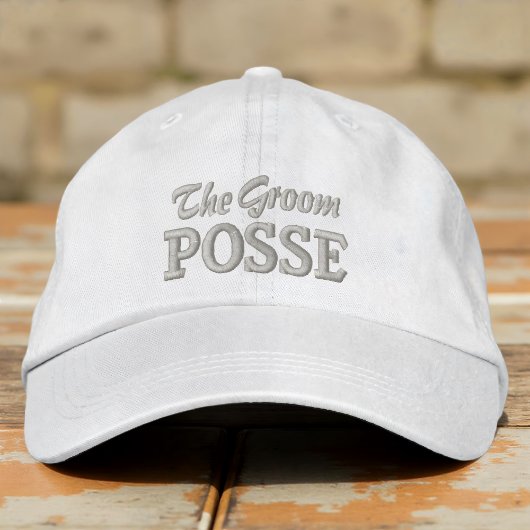Die Groom Posse Moderne einfache Typografie Hochze Bestickte Baseballkappe