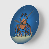die groovige Meeres-Spinne Runde Wanduhr (Winkel)
