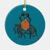 die groovy Seespinne Keramik Ornament (Vorne)