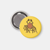 die groovy Seespinne Magnet (Vorderseite/Rückseite)