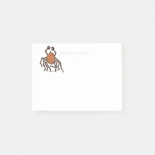 die groovy Seespinne Post-it Klebezettel (Vorderseite)