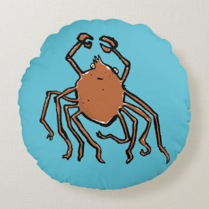 die groovy Seespinne Rundes Kissen