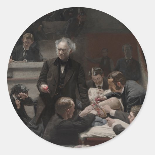 Die Gross-Klinik von Thomas Eakins Runder Aufkleber (Vorderseite)