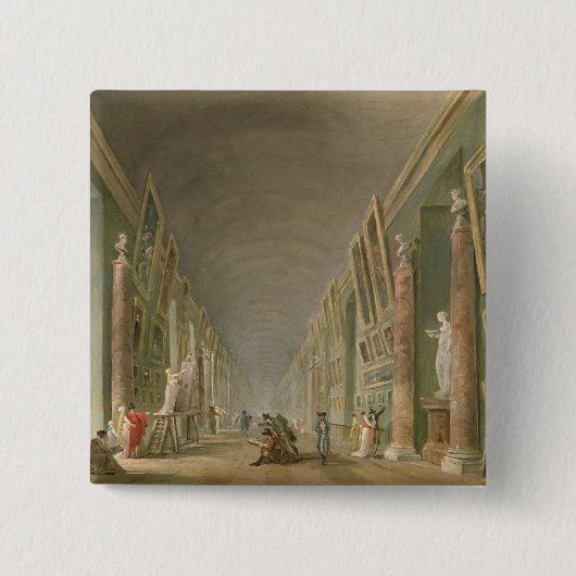 Die großartige Galerie des Louvre Button (Vorderseite)