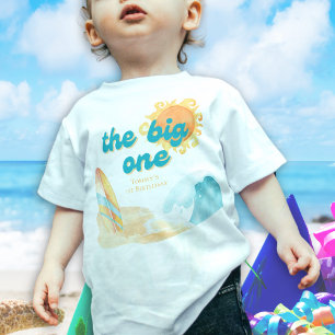 Die große 1. Geburtstags-Surfboard-Welle Baby T-shirt