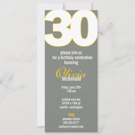 Die große 3-0-Geburtstagseinladung Einladung (Vorderseite)