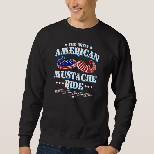 Die große amerikanische Schnurrbart-Fahrt Sweatshirt (Vorderseite)