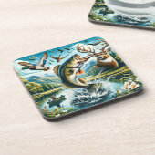 Die große Außenanlage Getränkeuntersetzer (Linke Seite)