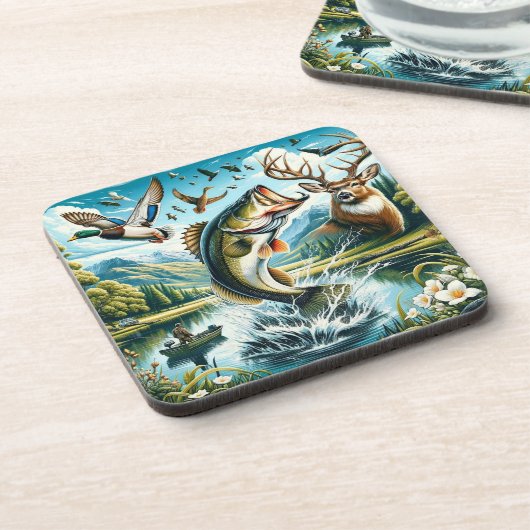 Die große Außenanlage Getränkeuntersetzer (Linke Seite)