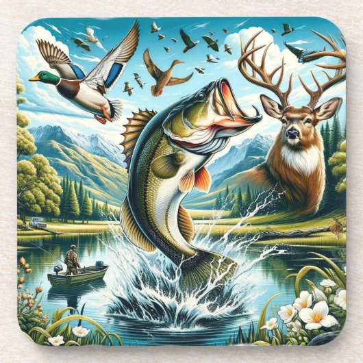 Die große Außenanlage Getränkeuntersetzer (Vorderseite)