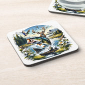 Die große Außenanlage Getränkeuntersetzer (Linke Seite)