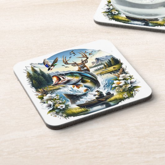 Die große Außenanlage Getränkeuntersetzer (Linke Seite)