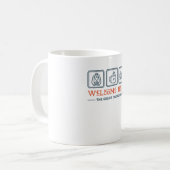 Die große Außenanlage Kaffeetasse (Vorderseite Links)