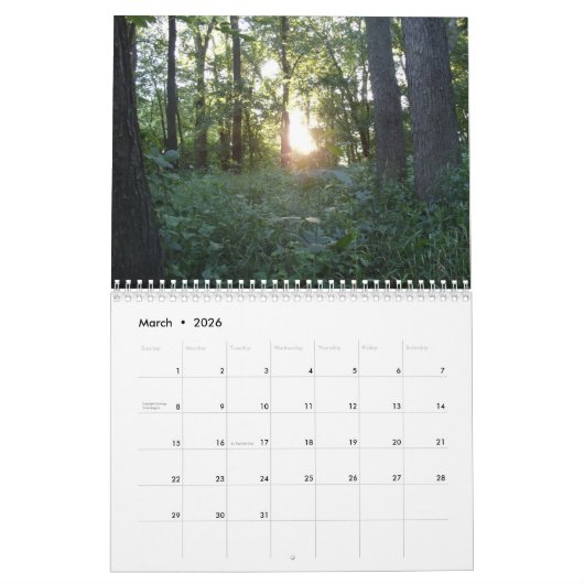 Die große Außenanlage Kalender (Mär 2026)