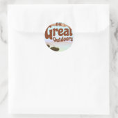 Die große Außenanlage Runder Aufkleber (Tasche)