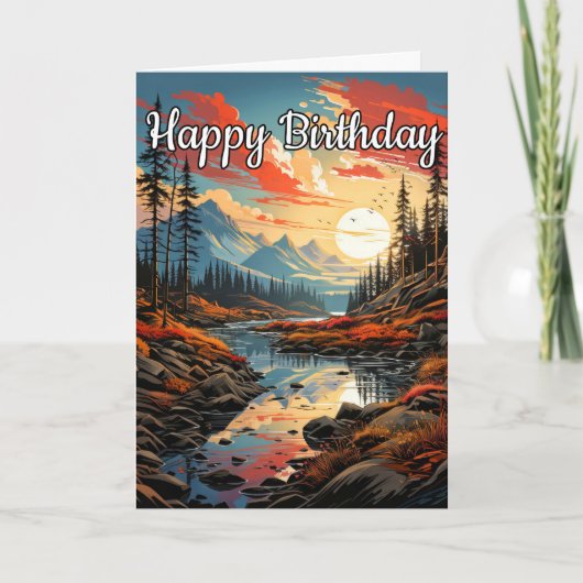 Die große Außenwelt im Herbst Karte (Vorderseite)