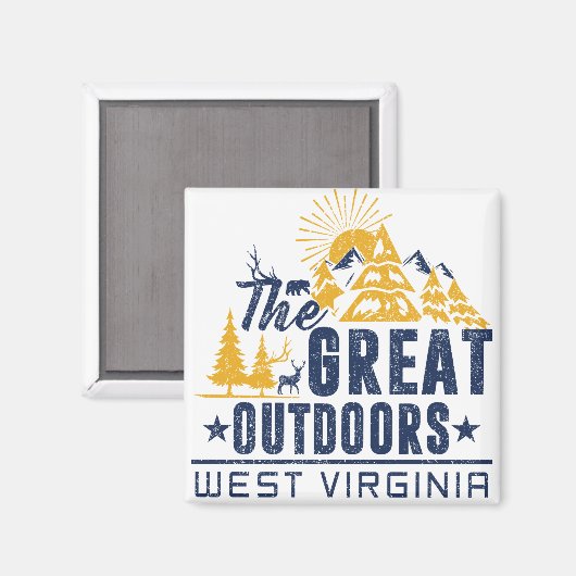 Die große Außenwelt West Virginia Magnet (Vorderseite/Rückseite)
