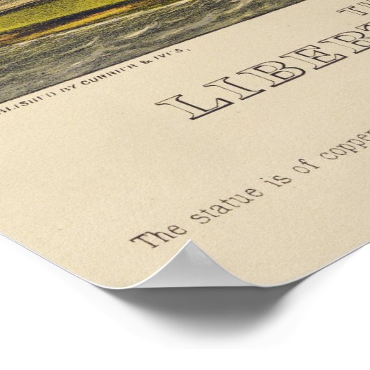 Die große Bartholdi-Freiheitsstatue Poster (Ecke)