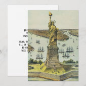 Die große Bartholdi-Statue, Freiheitsstatue Einladung (Vorne/Hinten)