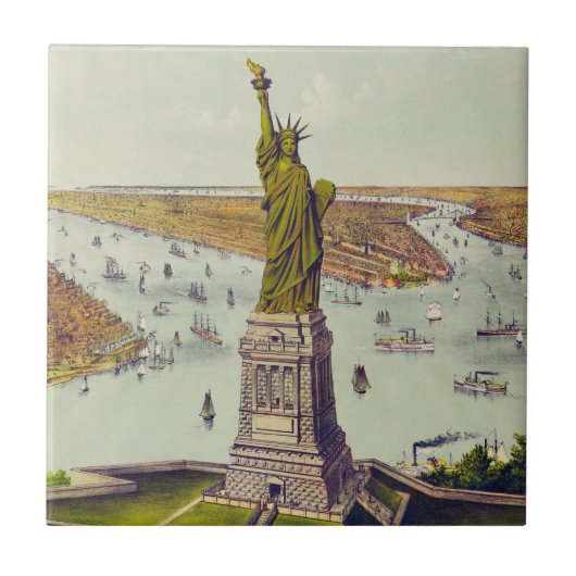 Die große Bartholdi-Statue, Freiheitsstatue Fliese (Vorderseite)