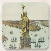 Die große Bartholdi-Statue, Freiheitsstatue Getränkeuntersetzer (Vorderseite)