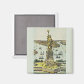 Die große Bartholdi-Statue, Freiheitsstatue Magnet (Vorderseite/Rückseite)