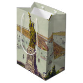 Die große Bartholdi-Statue, Freiheitsstatue Mittlere Geschenktüte (Rückseite Schrägansicht)