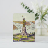 Die große Bartholdi-Statue, Freiheitsstatue Postkarte (Stehend Vorderseite)