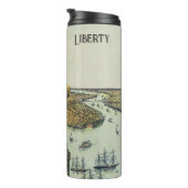 Die große Bartholdi-Statue, Freiheitsstatue Thermosbecher (Nach rechts gedreht)