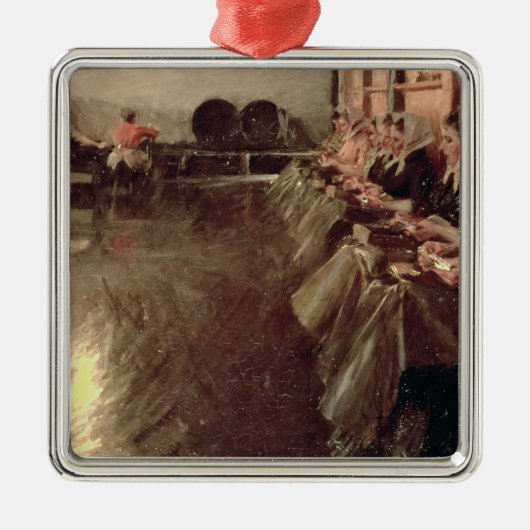 Die große Brauerei, 1890 Silbernes Ornament (Vorne)