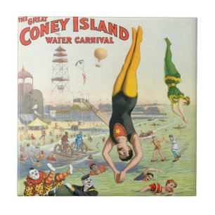 Die große Coney Island Wasserkarneval Fliese