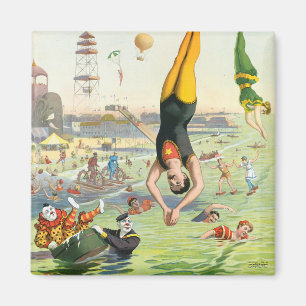 Die große Coney Island Wasserkarneval Magnet