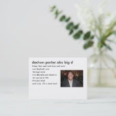 die große d-Zoneninfo-Karte Visitenkarte (Stehend Vorderseite)